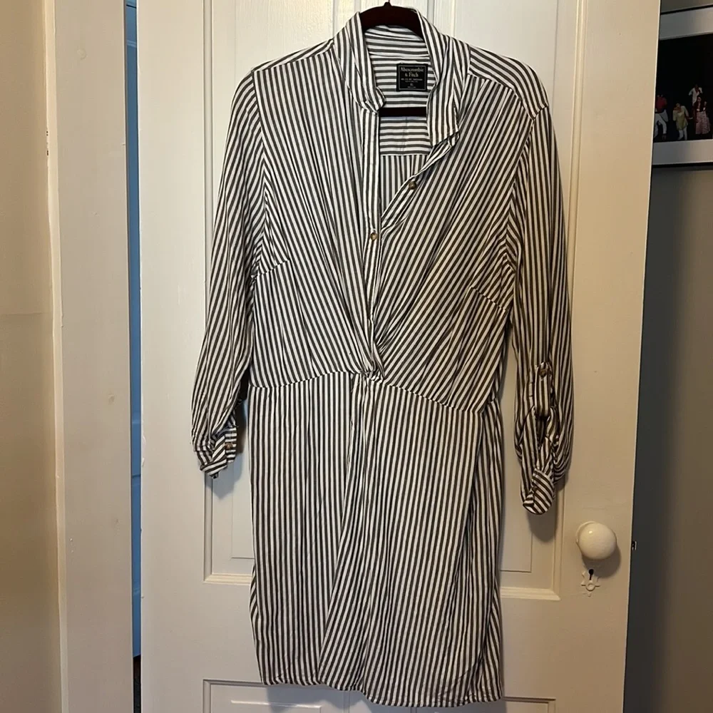 Abercrombie & Fitch striped shirt dress XL - Picture 2 of 4